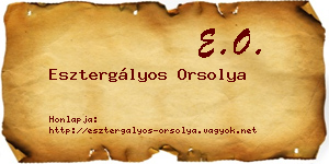 Esztergályos Orsolya névjegykártya
